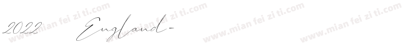 2022 英格兰 England字体转换